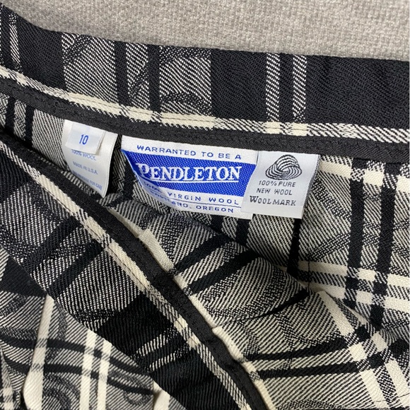 PENDLETON Plaid Swirl Tartan Wool Pleated Midi Skirt - Picture 3 of 6